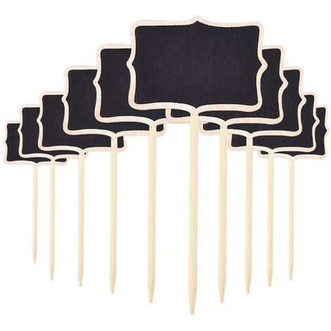 20 pcs Étiquettes de Plantes en Bois, Mini Étiquettes de Plantes Tableau Noir, pour Plante d'Intérieur Jardin Potager Balcon Décoration de Jardin d'Herbes