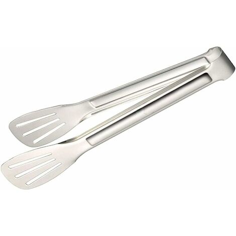 Tongs de Cuisine, Pince Barbecue en Acier Inoxydable, Pince de Cuisson, Cuisson en Acier Inoxydable et Revêtement en Plastique Poignée Pince