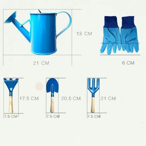 Ensemble d'Outils de Jardin pour Enfants 9 Pcs / Outils de Jardinage pour Jouer Dehors, Métal ABS, Rose / Vrai Tablier Gants Pelles Râteau Arrosoir Sac de Rangement, Jouet de Cour Durable