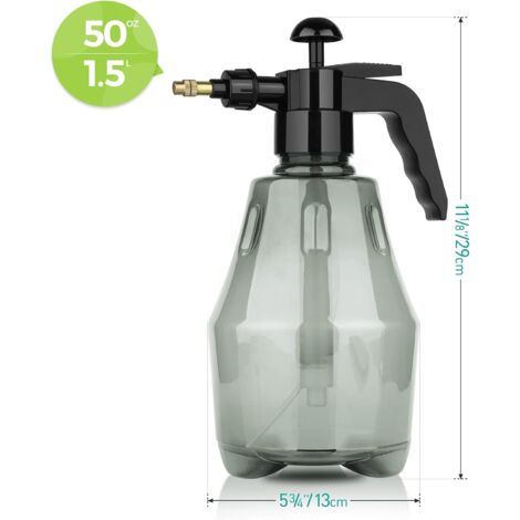 Pulverisateur de Jardin,1.5L Arrosoir Jardin,Vaporisateur Plante  Vide,Vaporisateur,Brumisateur Plante Interieur Extrieur en Plastique, pour  L'Arrosage des Plantes (Gris)