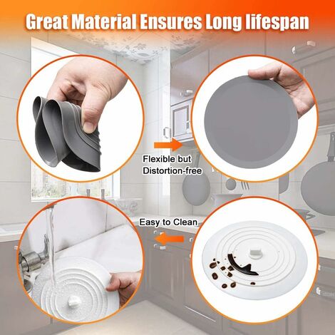 Bouchon De Vidange En Silicone JeoPoom - Blanc - Éviers, Baignoires