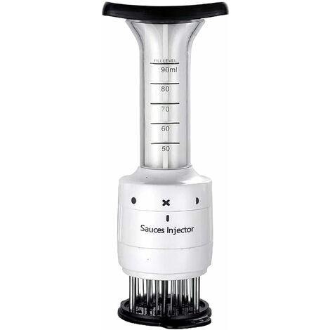 Ternizer de viande d'Adobido de viande Injecteur de sauce démontable Facile à utiliser Seringue de Marinade avec acier inoxydable Aiguilles pour Cuisine Restaurante Cuisine Barbecue (1/5)