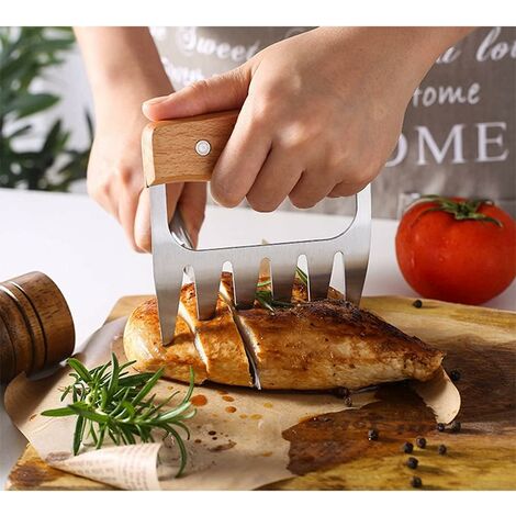 DUBENS Lot de 2 fourchettes à viande, viande griffes pour pulled Pork, Meat Claws Fourchettes Barbecue, Viandes Shredder pour barbecue, bärenklauen pour la viande, pulled Pork pâle de