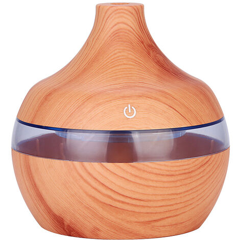 300ML Bois Humidificateur Brouillard D'air Frais Huile Arôme Diffuseur LED Veilleuse Colorée avec Câble USB pour Bureau à Domicile Voiture Spa Yoga Chambre D'enfant (1/5)