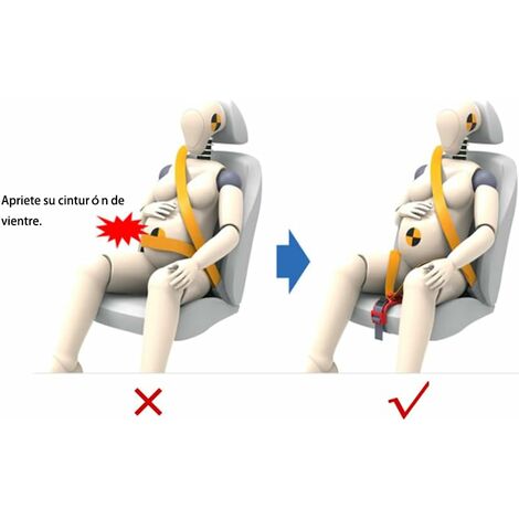 Ceinture de voiture grossesse âgée siège enfant obésité, ceinture de  sécurité homologuée (blanc)
