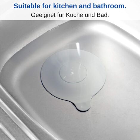 Bouchons De Vidange Universels En Silicone Et Inox - Lot De 2, Diamètre 50-51mm, Pour évier Et Baignoire - 4