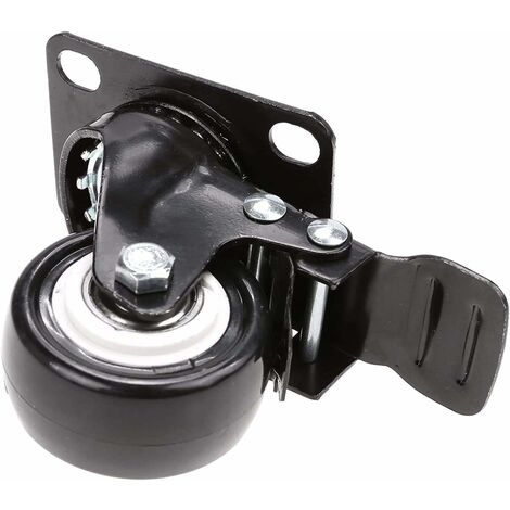 Lot De 4 Roulettes Pivotantes Avec Freins WaiMin 50mm - Charge 150kg M8/M10