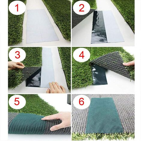 Ruban Adhésif Gazon Artificiel 10m X 15cm - Vert, Auto-adhésif, Pour Joints Pelouse Synthétique