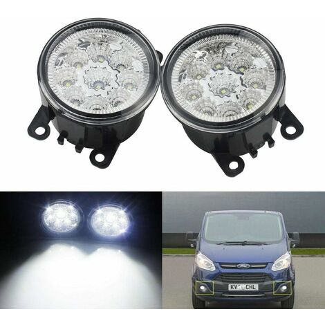 Lot De 2 Feux De Brouillard LED 24V Pour Camion/remorque - ABS, Rouge + Blanc, IP65 - Fonctions Stop, Plaque, Antibrouillard