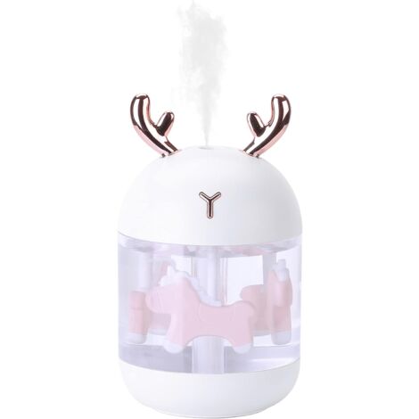 Mini Humidificateur D'air,Portable Humidificateur d’AirMaison,humidificateur d'air bébé,Arrêt Automatique Sans Eau de L'humidificateur de Bureau USB pour la Maisonla Chambre à Coucherle Bureau (Blanc) (1/5)