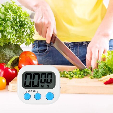 Minuteur de cuisine numérique avec horloge –