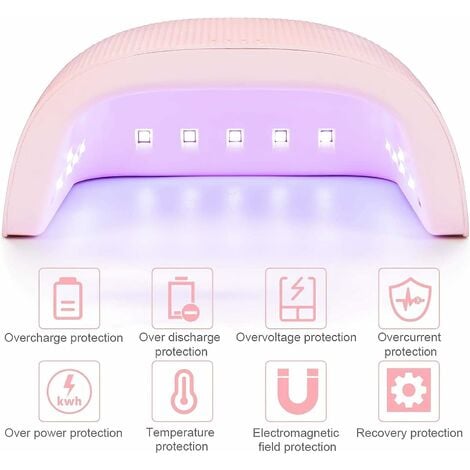 Lampe UV LED a double tete pour ongles, seche linge, ultraviolet