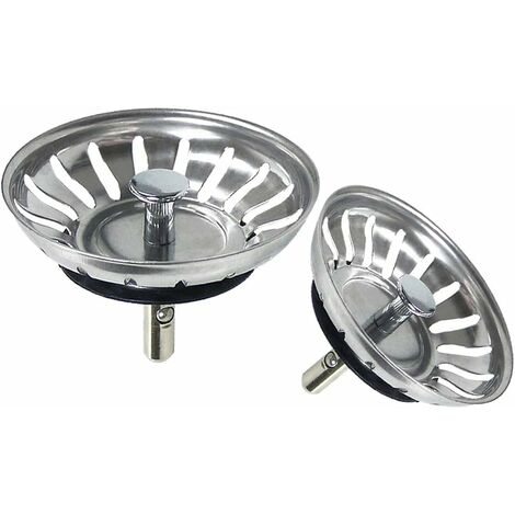 Filtre à Évier de Cuisine, Filtre Bouchon Crépine d'Évier, Acier Inoxydable Égouttoir D’évier Pour Votre Cuisine Salle Bain-Diamètre 79mm (2 Paquets) (1/5)