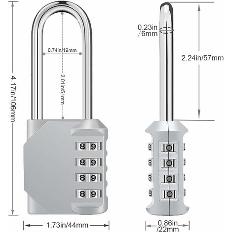 Cadenas A Code Cadenas à Combinaison 4 Chiffres - Étanche Et