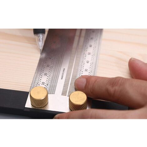 TOPINCN Règle De Traçage Haute Précision En Acier Inoxydable 400mm - Règle En T Pour Travail Du Bois Et Menuiserie