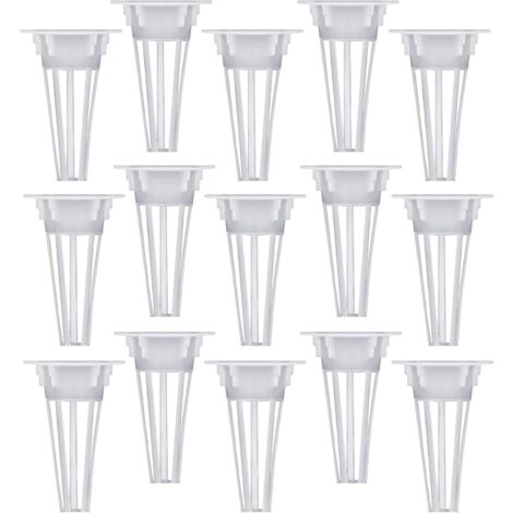 50 Pièces Pot Panier Hydroponique, Hydroponie Ensembles de Panier Plante Bassin de Remplacement, sans Sol Panier de Culture en Plastique pour la Culture Hydroponique des Plantes (Blanc) (1/5)