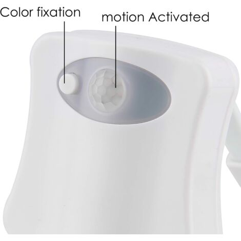 Veilleuse de toilettes, 8 couleurs changeantes, corps humain, détecteur de mouvement, LED pour salle de bain, toilettes, pour enfants et adultes