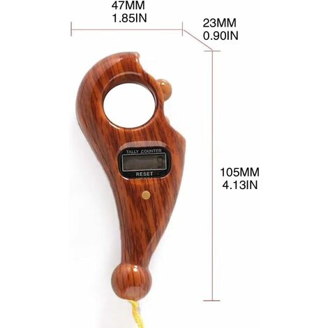 Compteur De Perles De Prière Numérique LED - Résine, écran électronique, Compteur à Roulette, Portable 12x5x2 Cm