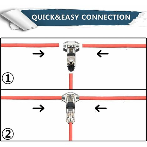 Lot 12 Connecteurs 2 Broches Étanches Vcsjw - Sertissage Rapide 18-24 AWG