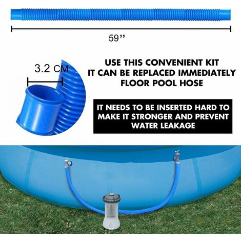Tuyau Flexible Pompe Filtre à Sable Piscine 40,6 Cm - Compatible Intex 26371CA 26371EH 28647EG - Pièce Rechange 11535