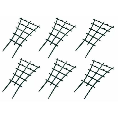 Lot de 6 treillis d'escalade en pot en plastique robuste superposé pour jardin, terrasse, fleurs, légumes (1/5)