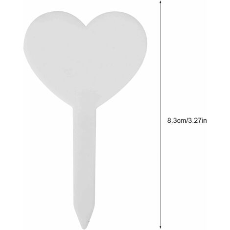 100 Pièces Couleurs étiquette De Jardinage En Forme De Coeur