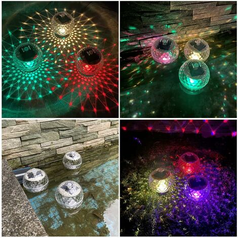Lanterne Solaire Extérieur 6 Pièces - Verre LED Étanche - Lumière Chaude Pour Jardin, Terrasse, Balcon - Blanc Chaud