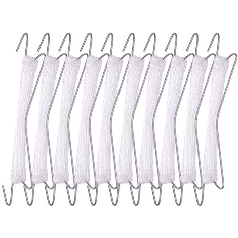 Memkey – Crochets de support de tomate en acier galvanisé – Lot de 12 crochets avec 10m de corde nylon – Résistants à la rouille et à la corrosion