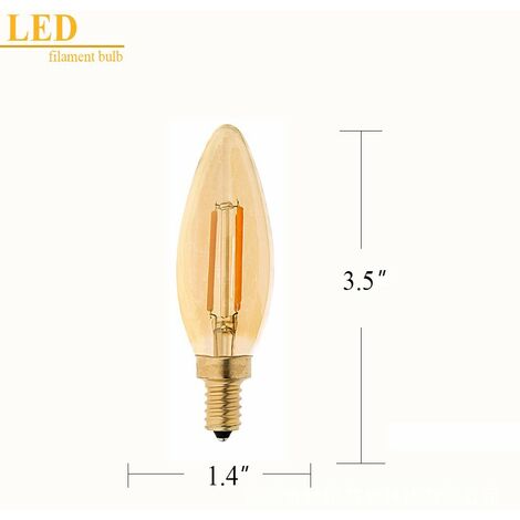 Lot 10 Ampoules LED Bougie E14 3,4W Blanc Chaud 2700K Par NCC-Licht