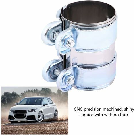 Collier échappement Inox 2,5 Pouces - Pour Système échappement Voiture | Fixation Robuste