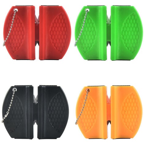 4 pièces aiguiseur de Couteau Mini Tige en céramique Couteau aiguiseur de Pierre à aiguiser Portable Type Camping Poche affûtage Couteaux Pierre Useful and Fashion