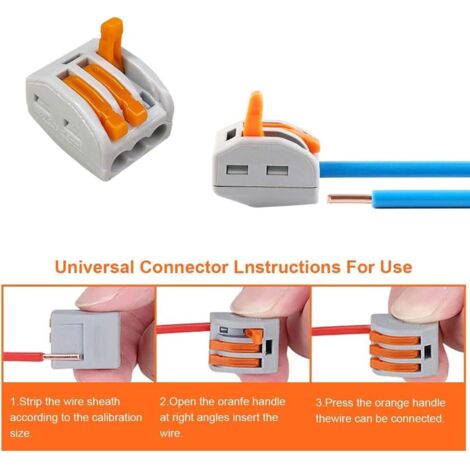 6 Connecteurs électriques Compacts 3 Entrées 9 Sorties – Bornier Push-in