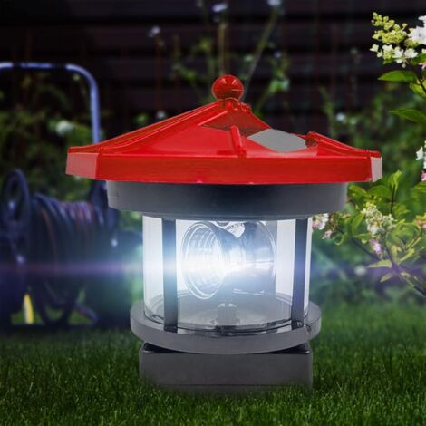 Lanterne Solaire Rotative LED - Décoration Jardin - Étanche - Auto-Allumage - 15x21cm
