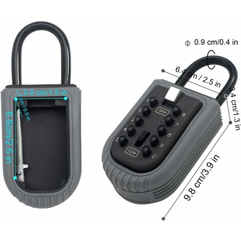 WACCET Boite a Clefs Securisee Exterieur Boite à Clé Grande avec Combinaison Code 12 Chiffres