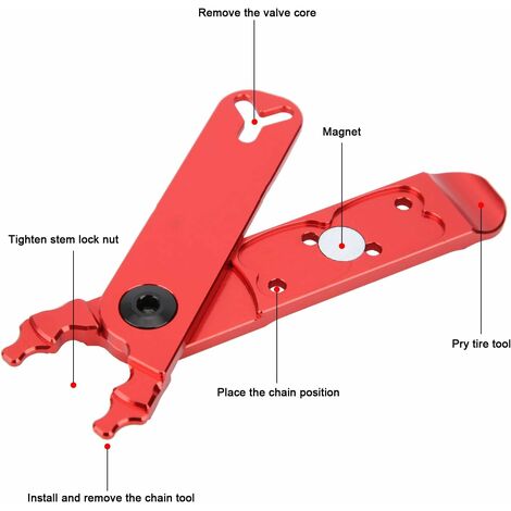 Outil de chaîne de vélo 5 en 1 levier de pneu pince à maillons de