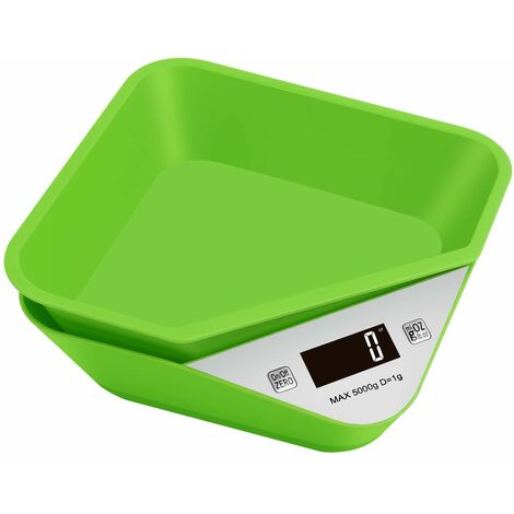 Balance Cuisine Electronique Balance de Cuisine de Haute Précision Numérique Alimentaire Multifonctionnelle avec Bols Amovibles et Ecran LCD Max 11lb/5kg