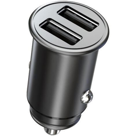Chargeur de voiture double USB-A 24 W + câble USB-A vers Micro-USB
