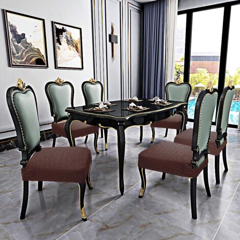 Acheter Housse de chaise de salle à manger en Jacquard, en Spandex, élastique, extensible, à dossier Long, pour chaises, cuisine, hôtel, Banquet de mariage