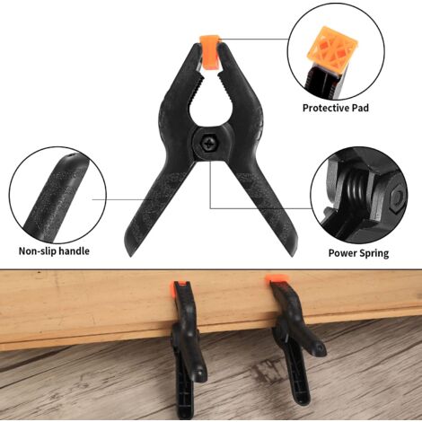 Pince à Ressort, 6Pcs 4inch un Type Pince à Ressort Pince Multifonctionnelle en Plastique Bricolage Outil pour l'Amélioration de la Maison de Travail du Bois et la Photographie, Pinces à Ressort Pince à Ressort, 6Pcs 4inch un Type Pince à Ressort Pince Multifonctionnelle en Plastique Bricolage Outil pour l'Amélioration de la Maison de Travail du Bois et la Photographie, Pinces à Ressort