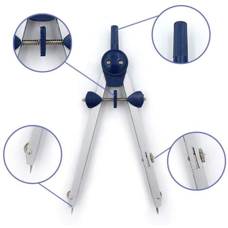 Memkey – Lot de compas en acier inoxydable avec 5 accessoires – Mine de ...