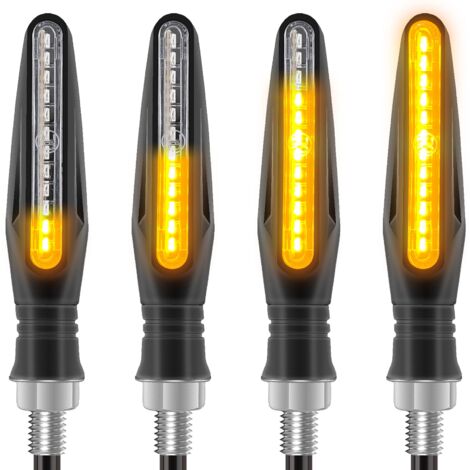 4PCS Indicateurs De Moto Couleurs Clignotants Lumières Indicateurs De Tournage De Moto 12 V 12 LED Ampoules pour Moto Moto Scooter Quad Cruiser Off Road (1/5)