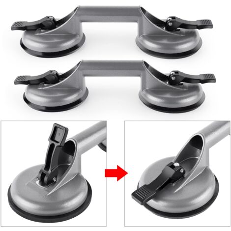 Ventouses De Levage Miilovdora - 2 Pack - Charge 130kg Pour Verre, Carrelage, Surface Lisse