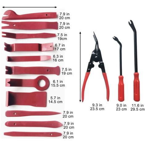 Outil Professionnel Kit 3 Outils Dépose Clip Garniture Auto Yctze | Compatible T10383 | Pour Portière Voiture Outil T10383