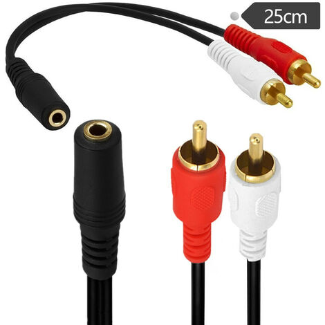 Adaptateur Câble Micro USB Vers 2 Prises RCA (Cinch) - 1 Mètre - Marque OTB - Neuf