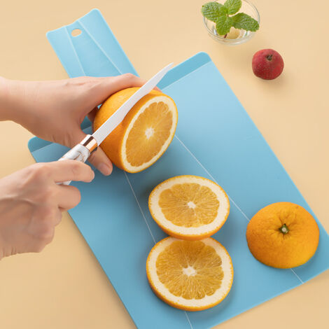 Planche à Découper Bleue - 45cm X 30cm - Plastique - Grand Format Cuisine - Neuf