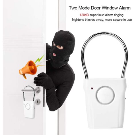 2pcs Alarme de Porte et Fenêtre 130dB Capteur sans Fil Magnétique 5