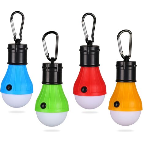 Lanterne de Camping, 4X Lampe de Camping LED Lanterne Lampe Camping, 3 Mode de Lampe étanche Nuit d'urgence Lampes de Poche Portable pour Camping, Randonnée, Pêche, Chasse NPTERBL