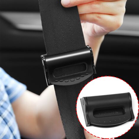 Ajusteur De Ceinture De SéCurité De Voiture, pince ceinture de sécurité voiture, bloque ceinture de securite voiture, Clip De RéGlage De Ceinture De SéCurité, AntidéRapant, RéGlable (Noir)