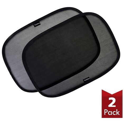 Pare-Soleil Voiture Bébé,avec Protection UV Certifiée (Lot de 2) Filet De Protection Solaire Auto-Adhésif pour Voiture Vis Pare-Soleil pour Voiture.54cmx36cm (transparent).