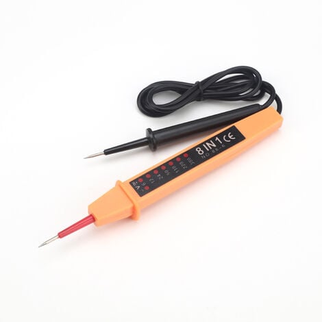 Testeur de tension, stylo testeur de tension 8 en 1 AC DC 6–380 V  multifonctionnel pour voiture avec lumière LED